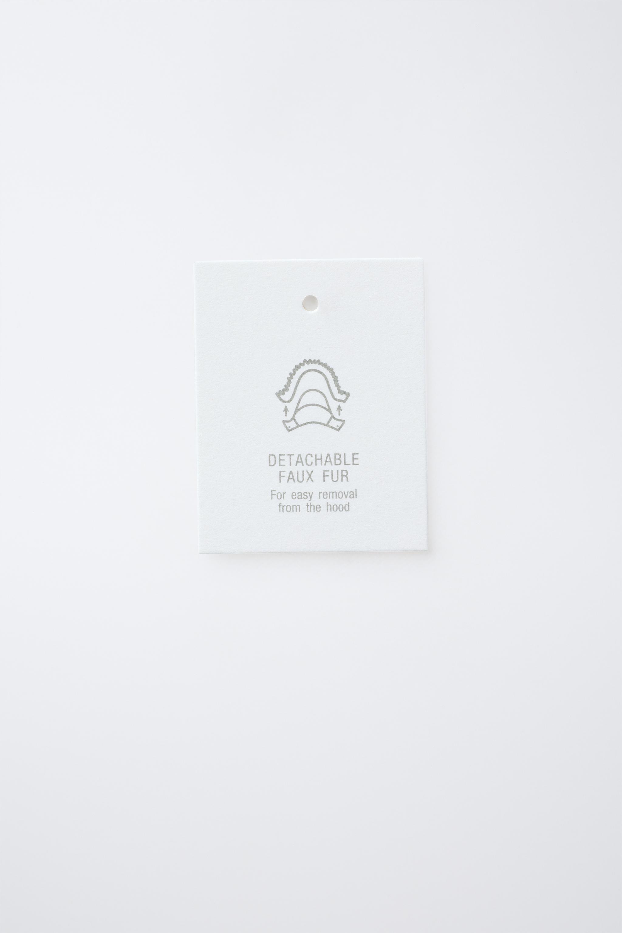 WATER REPELLENT DOWN PUFFER COAT WITH REMOVABLE FAUX FUR HOODIE