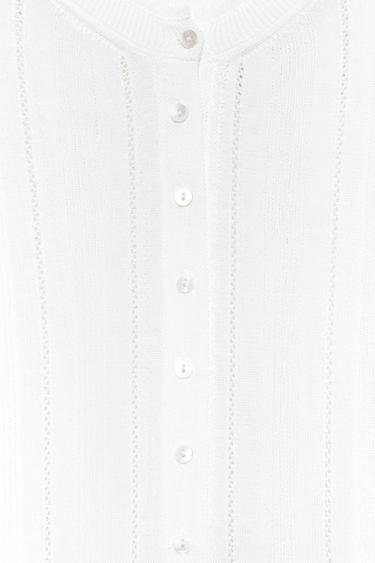 POINTELLE LACE CARDIGAN - White by Zara - Image 9