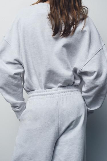 SWEAT VARSITY - Gris chiné de Zara - Image 5