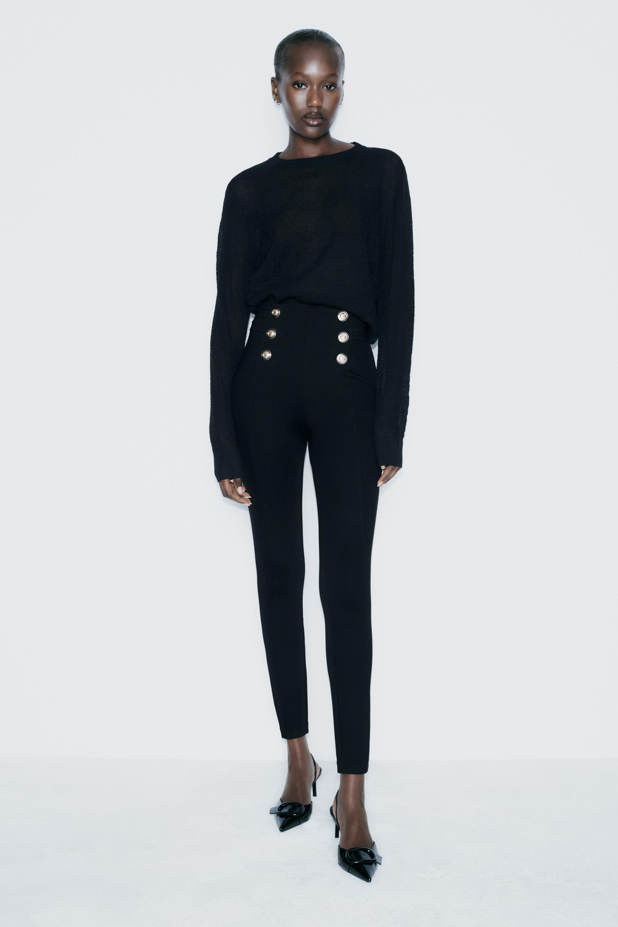 Black jeggings zara online