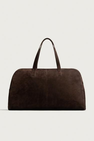 BOLSO DE VIAJE PIEL XL - Marrón de Zara