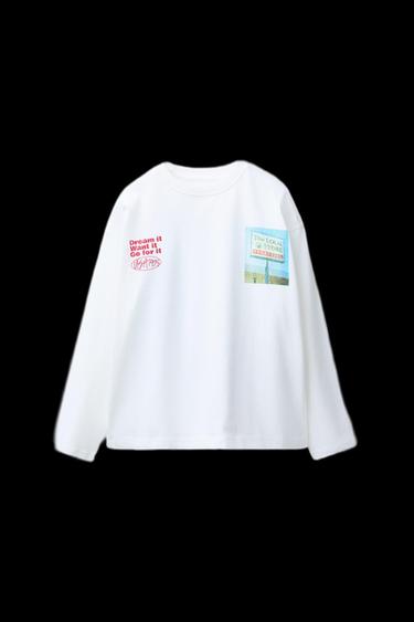 CAMISETA ESTAMPADA GASOLINERA - Blanco de Zara - Imagen 0