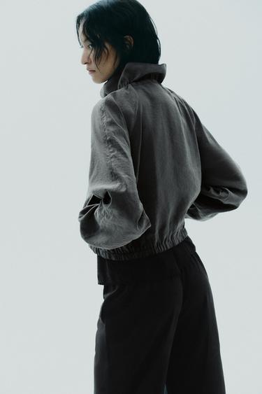 VESTE SWEAT - Bleu chiné de Zara - Image 4