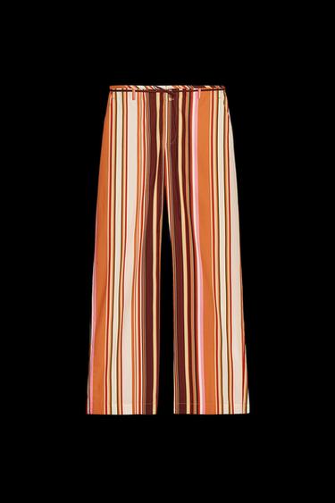 STRIPED FLARE TROUSERS ZW COLLECTION - Multicoloured by Zara - Image 0