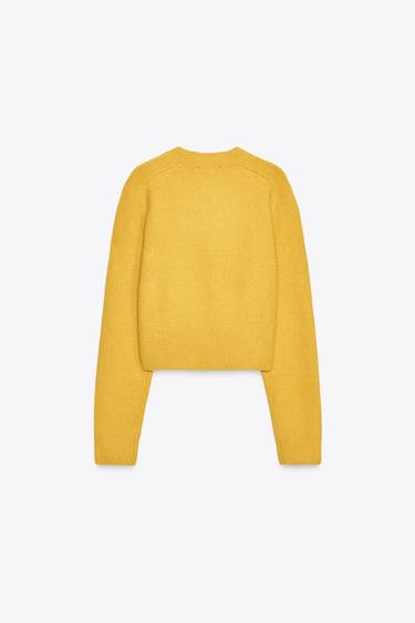 SOFT KNIT BASIC SWEATER - Yellow by Zara - Image 6