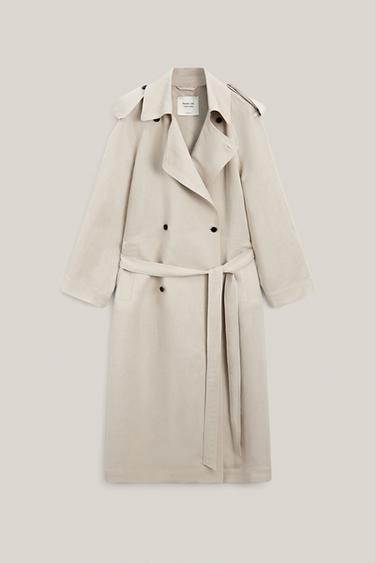 Zara Oversize linen blend trench coat - LIMITED EDITION - Sand