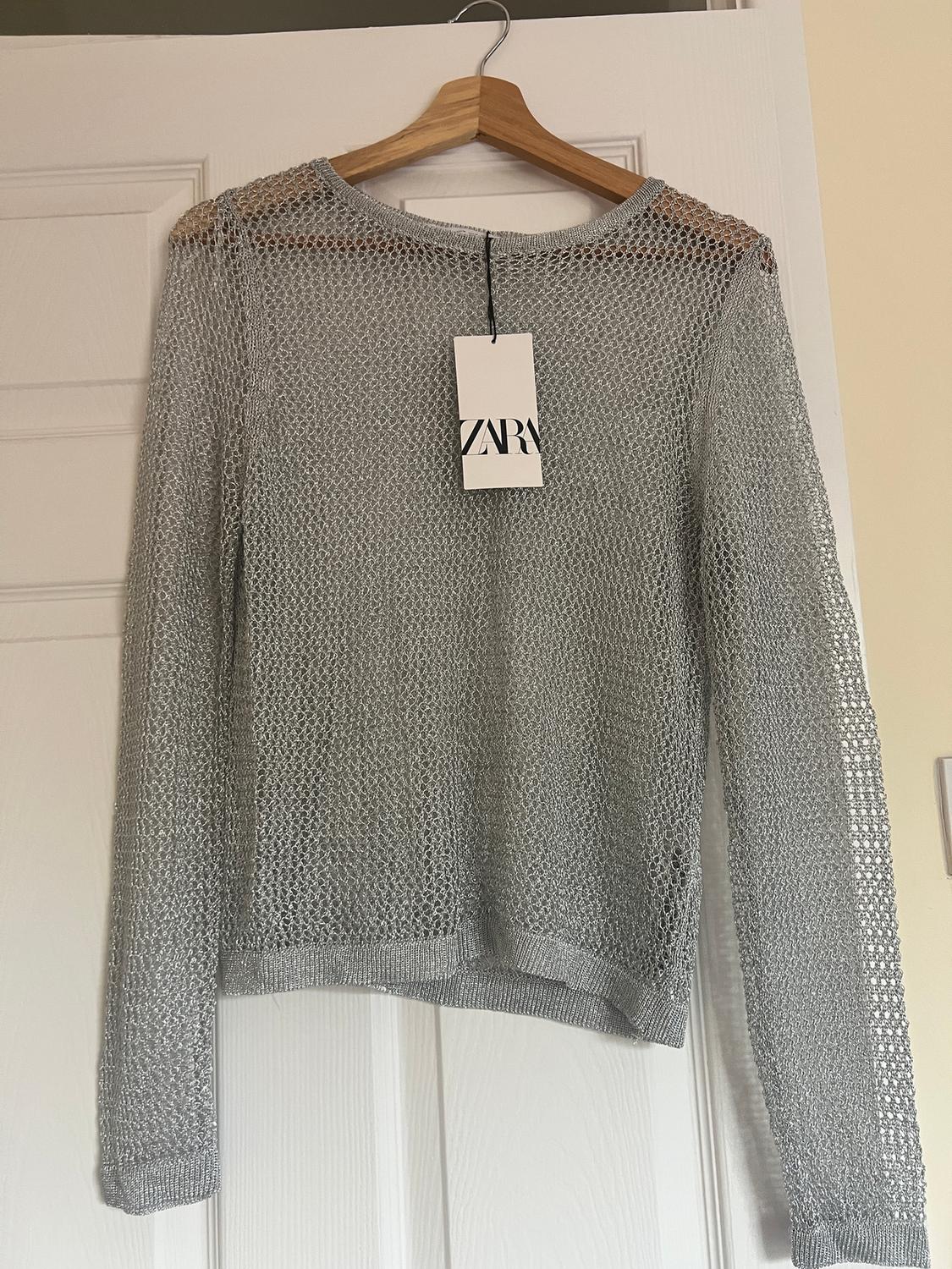 METALLIC MESH KNIT TOP - Image 2