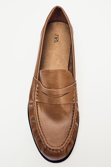 Zara SOFT LOAFERS - Brown