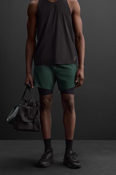 SHORTS ENTRENAMIENTO 2 EN 1 - Verde de Zara