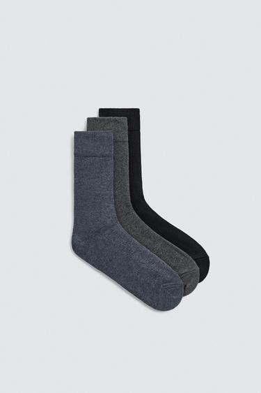 Zara 3-PACK STRUCTURED SOCKS - various