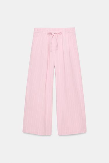 STRIPED CULOTTES - Pink / White by Zara - Image 7