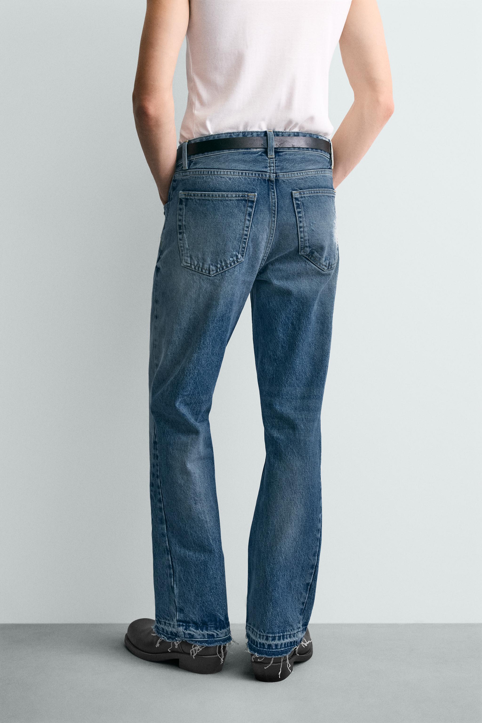 フレアフィットデニムパンツ - ミディアムブルー | ZARA Japan / 日本