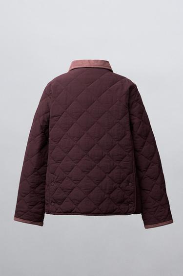QUILTED RIDING JACKET - Burgundy by Zara - Image 3