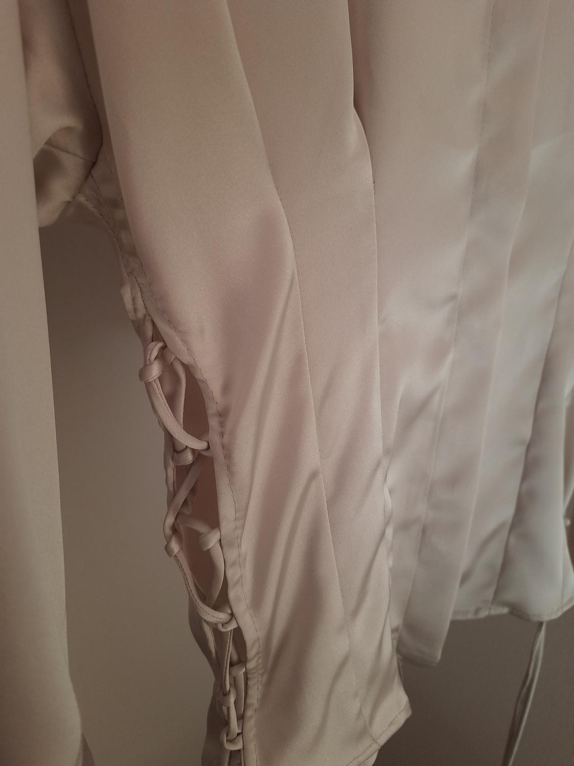 TAILORED SATIN SHIRT WITH DRAWSTRINGS - Image 3