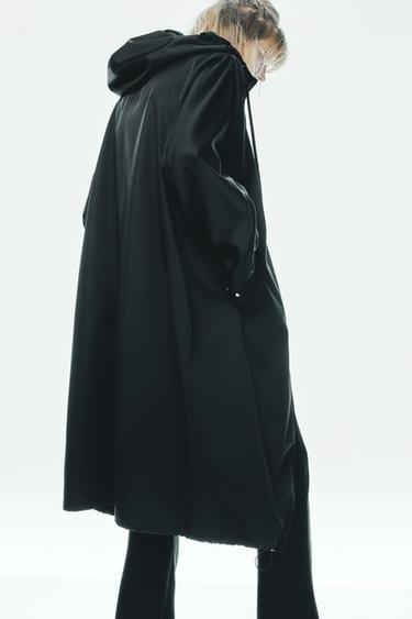 PARKA COM CAPUZ ZW COLLECTION - Preto da Zara