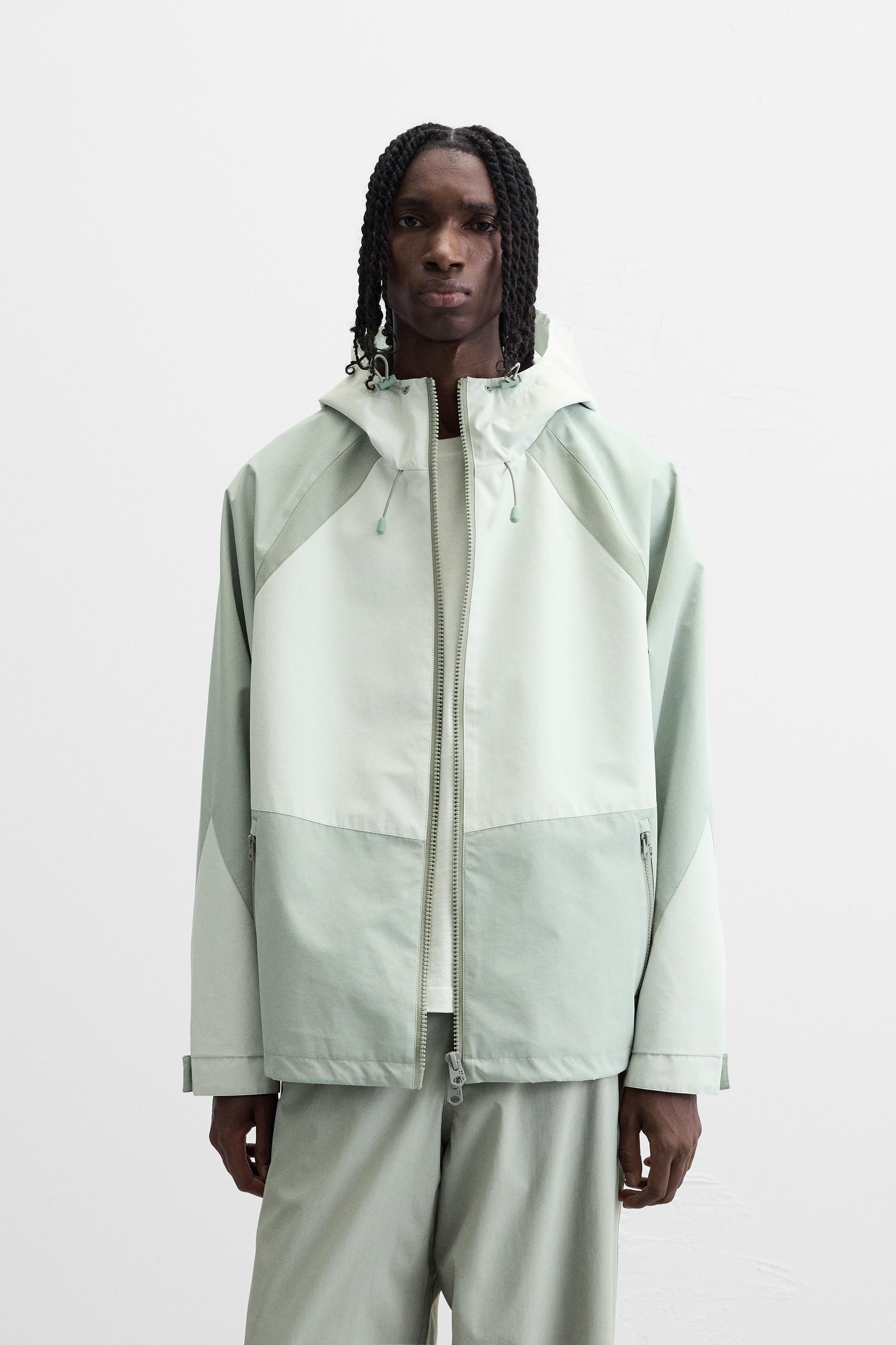 TECHNICAL COLORBLOCK JACKET - Pearl gray | ZARA United States