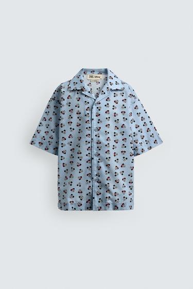 ÁO SƠ MI MINNIE + MICKEY MOUSE HARRY LAMBERT FOR ZARA X DISNEY - Màu xanh da trời từ Zara - Hình ảnh 0