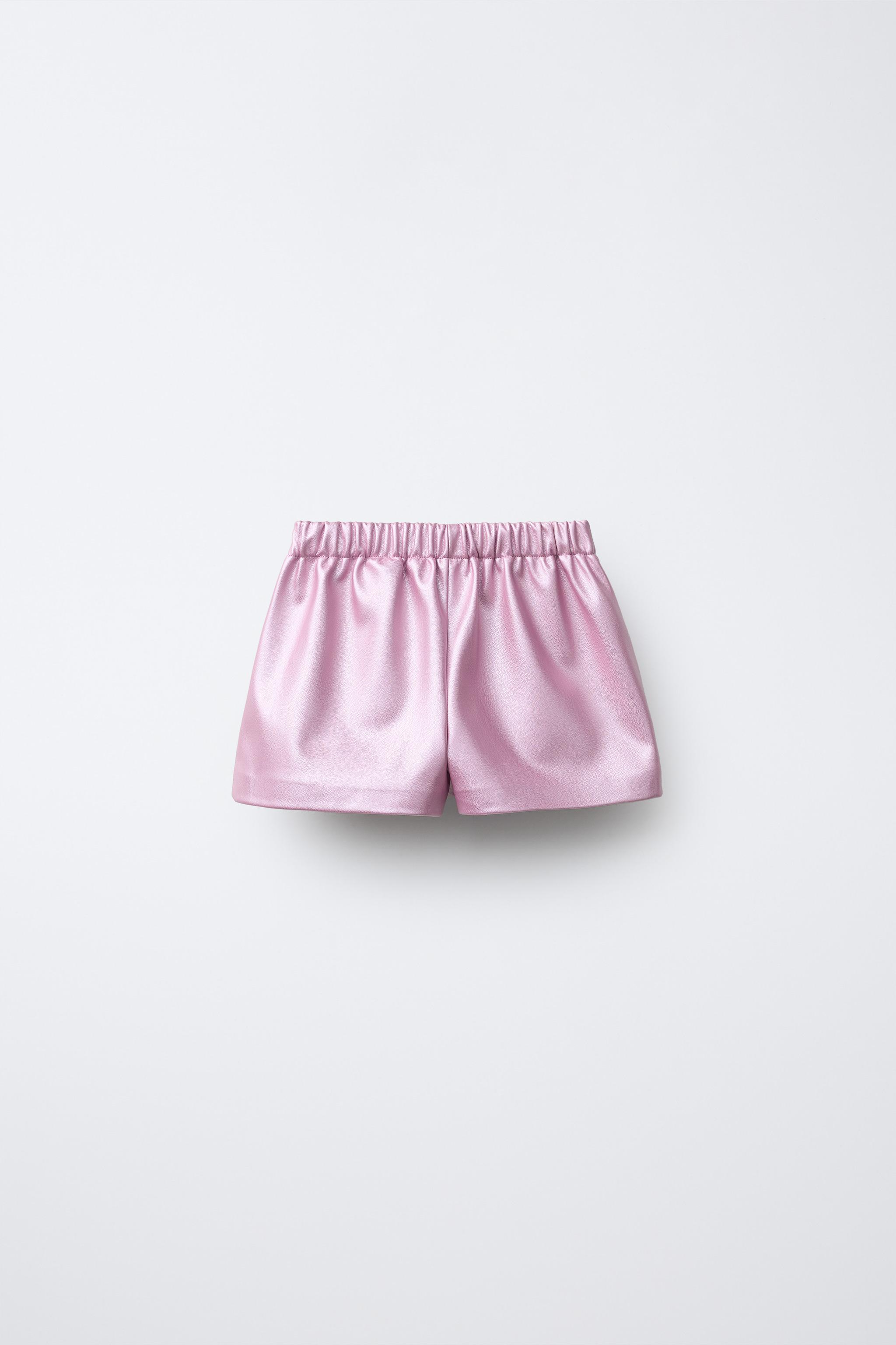 METALLIC FAUX LEATHER HEART SKORT