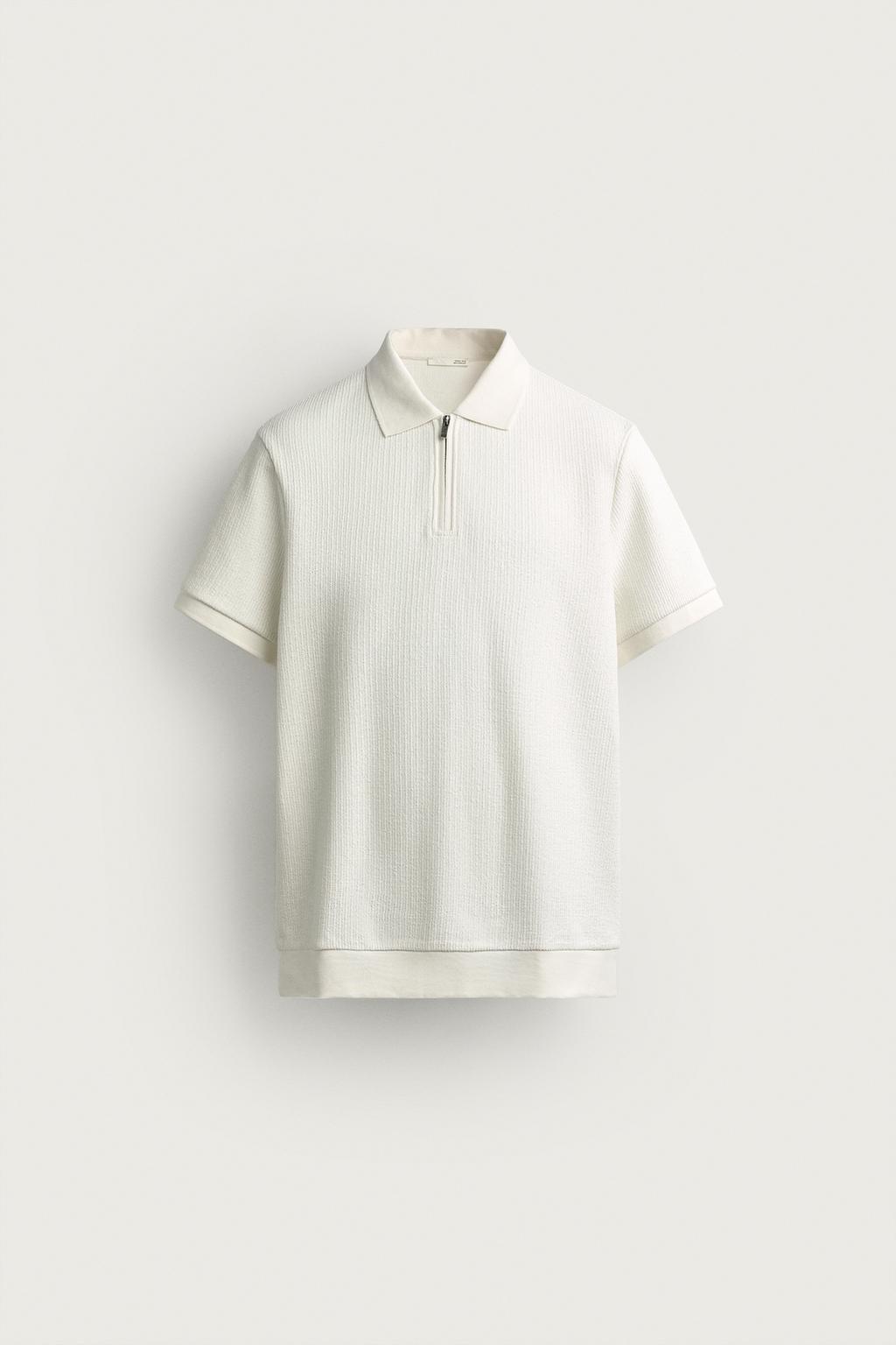 REGULAR FIT ZIP-UP POLO SHIRT