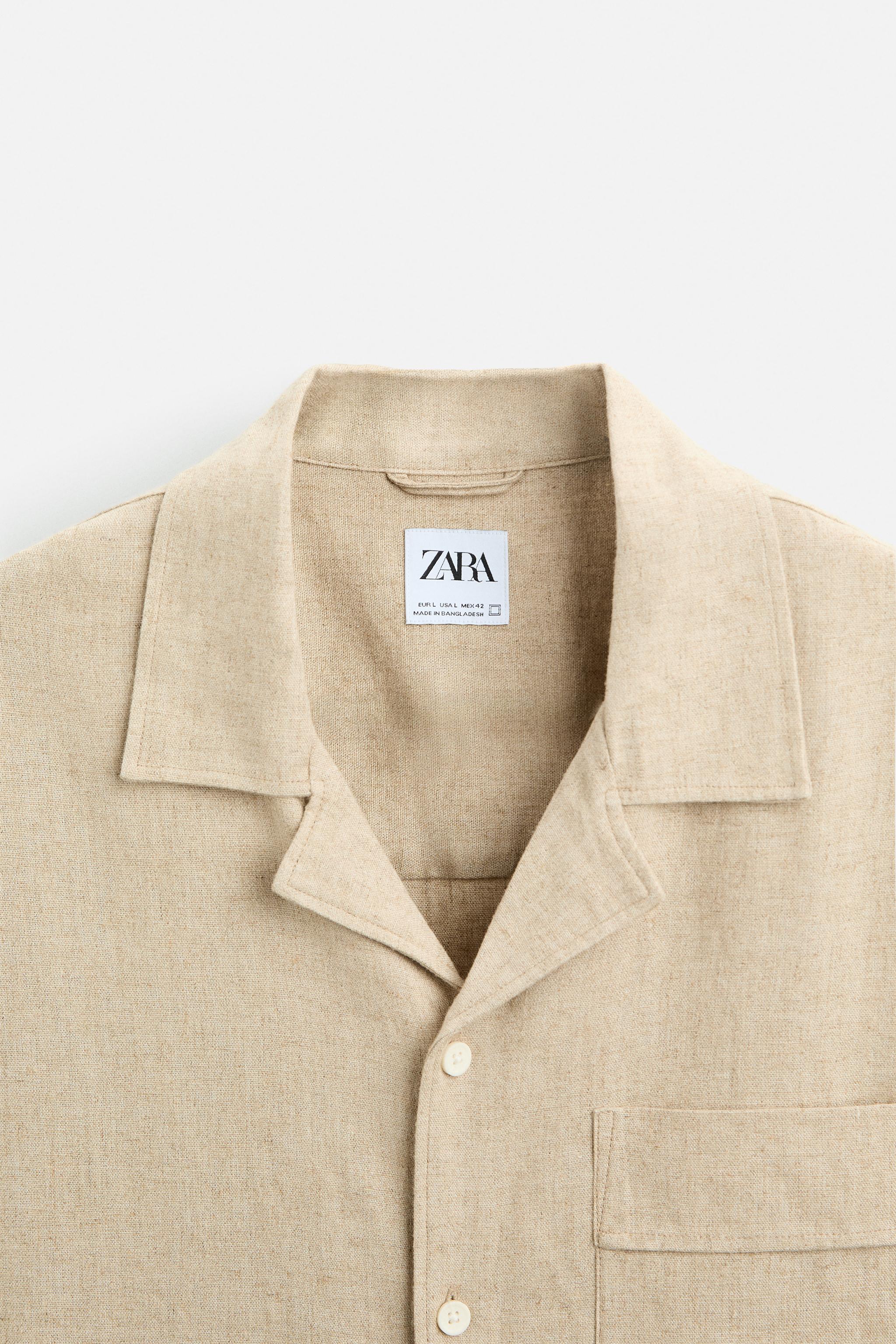 LINEN - VISCOSE SHIRT - Light beige | ZARA Canada