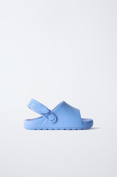 Zara RUBBER SLINGBACK SANDALS - Blue
