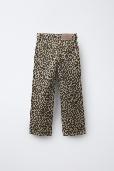 ANIMAL PRINT STRAIGHT JEANS - Leopard  by Zara - Image 1