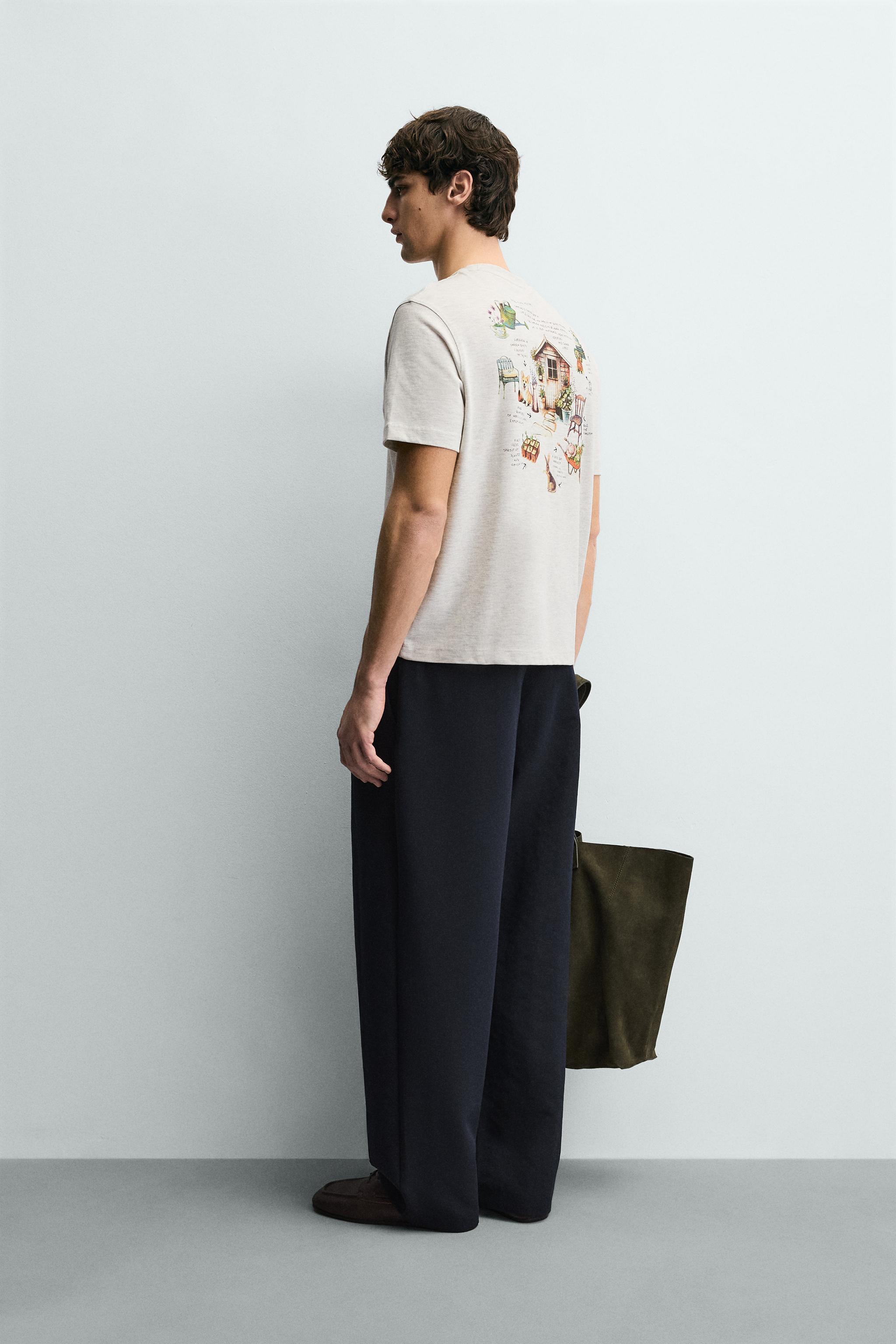 CONTRAST PRINT T-SHIRT