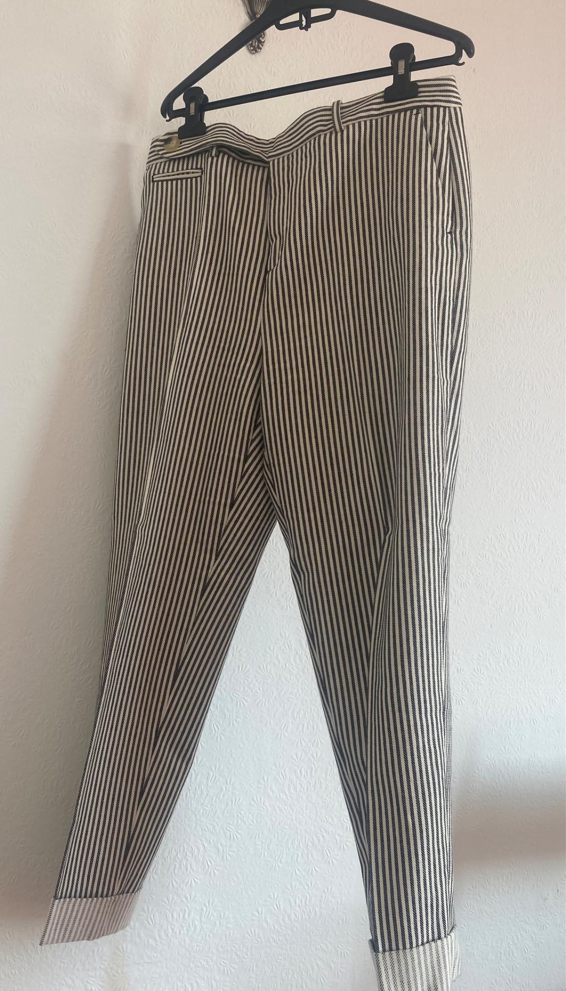 STRIPED NARROW TROUSERS - Image 4