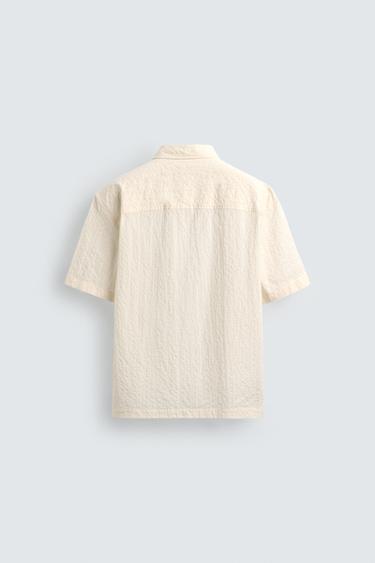 SEERSUCKER POLO SHIRT - White by Zara - Image 7