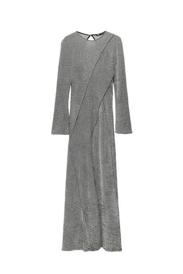 VESTIDO MIDI COSTURAS MARCADAS