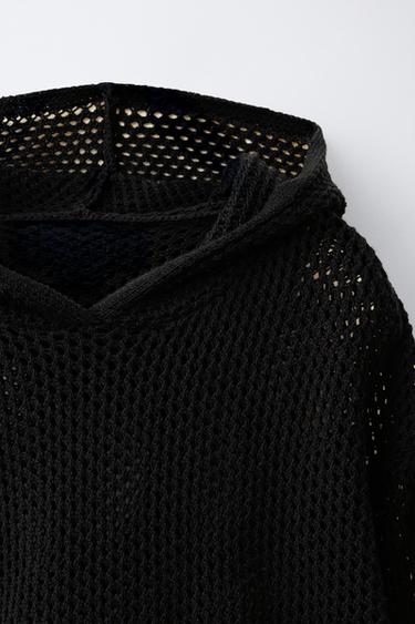 PULL EN MAILLE À CAPUCHE ÉTOILE - Noir de Zara - Image 2