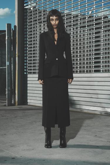ZW COLLECTION PENCIL SKIRT WITH OPENING - Black by Zara - Image 0