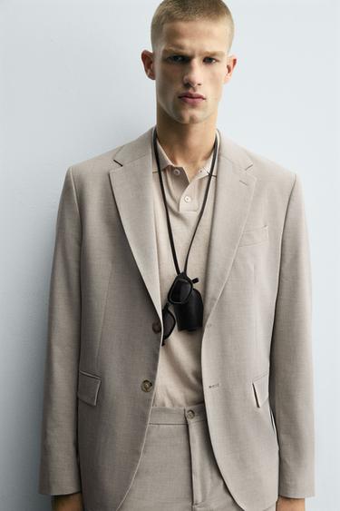 BLAZER TRAJE ESTRUCTURA - Grisáceo de Zara