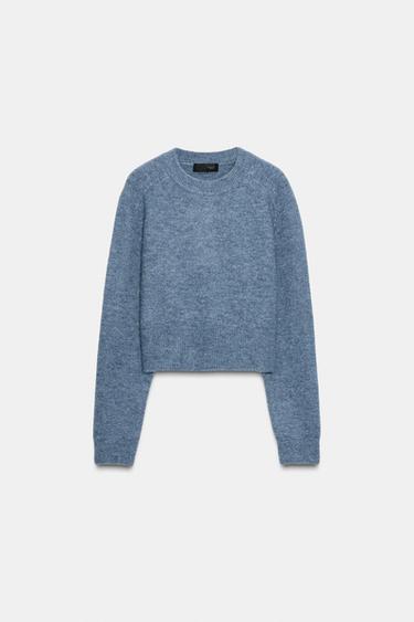SOFT KNIT JUMPER - Mid-blue by Zara