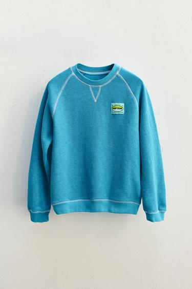 CÍMKÉS PULÓVER – Kék a ZARA-tól