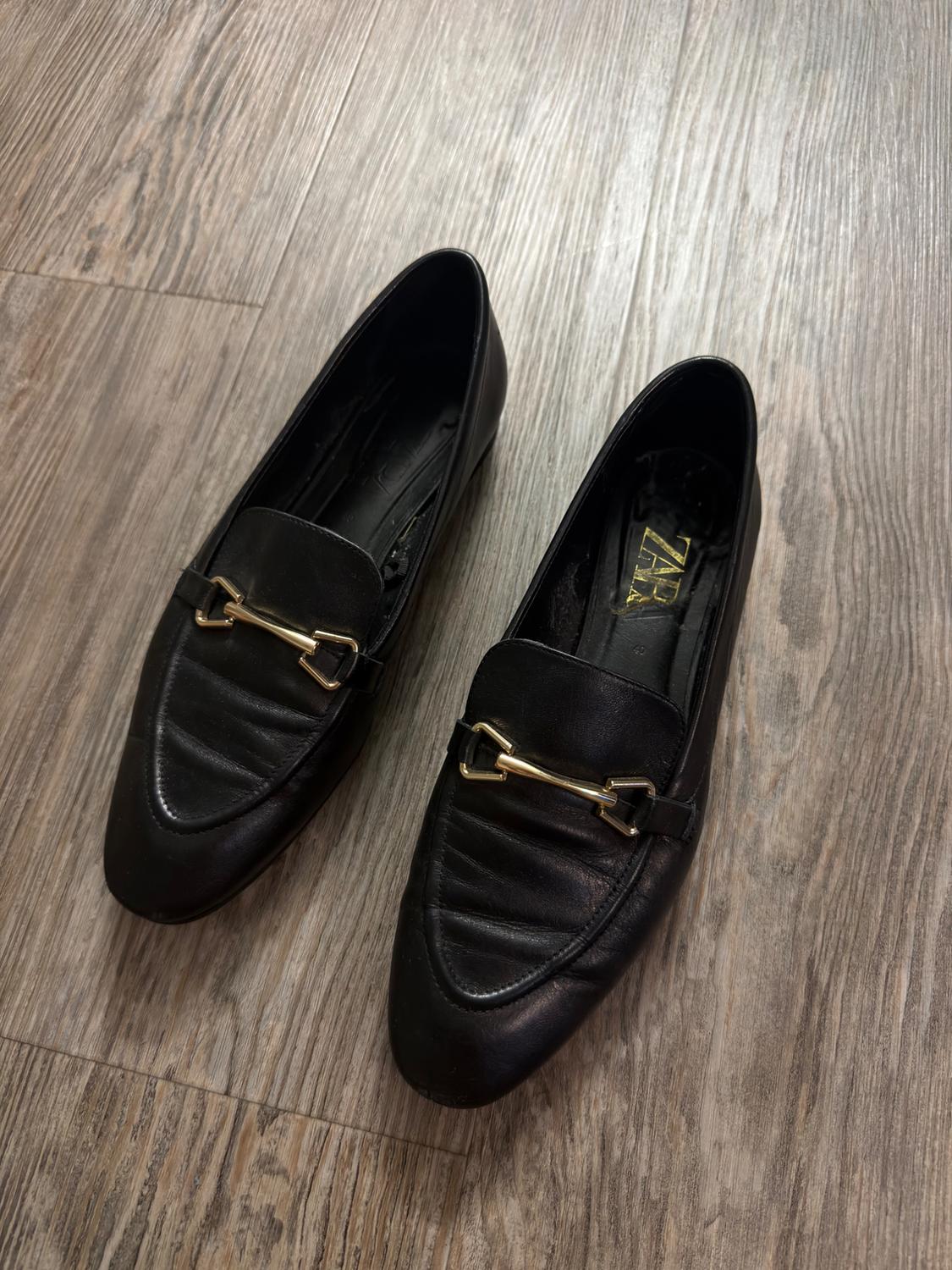 LEATHER FLAT SHOES - Image 2