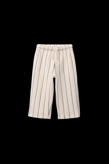 STRIPED TOWELLING TROUSERS - Ecru by Zara - Image 0