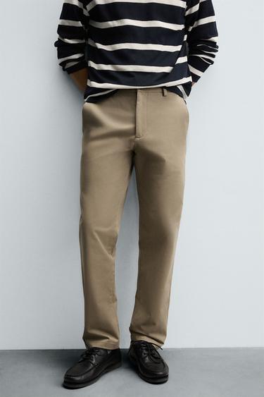SLIM FIT CHINO TROUSERS - camel by Zara - Image 4