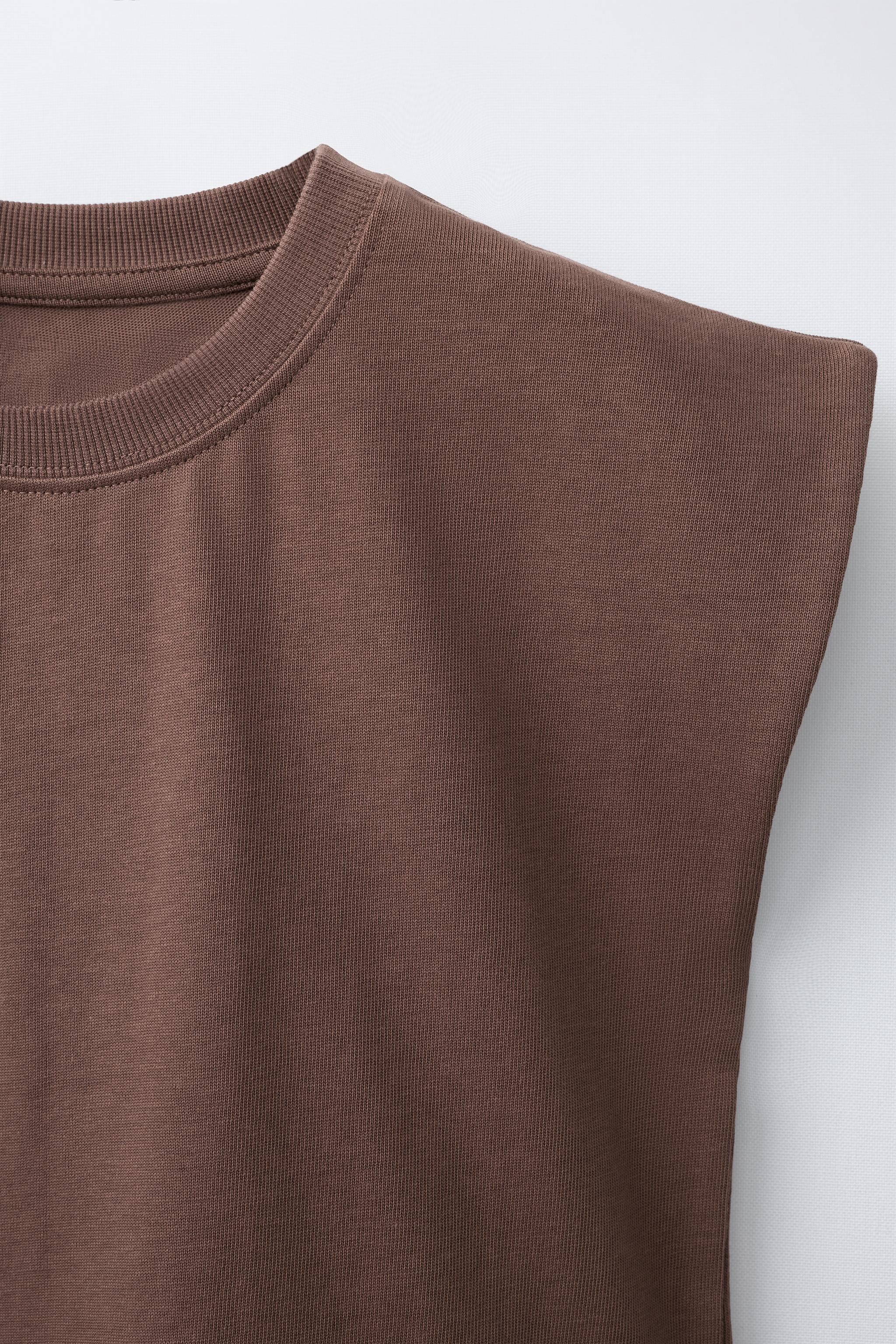 Детские футболки Zara PLAIN HEAVY WEIGHT T-SHIRT — фото 4