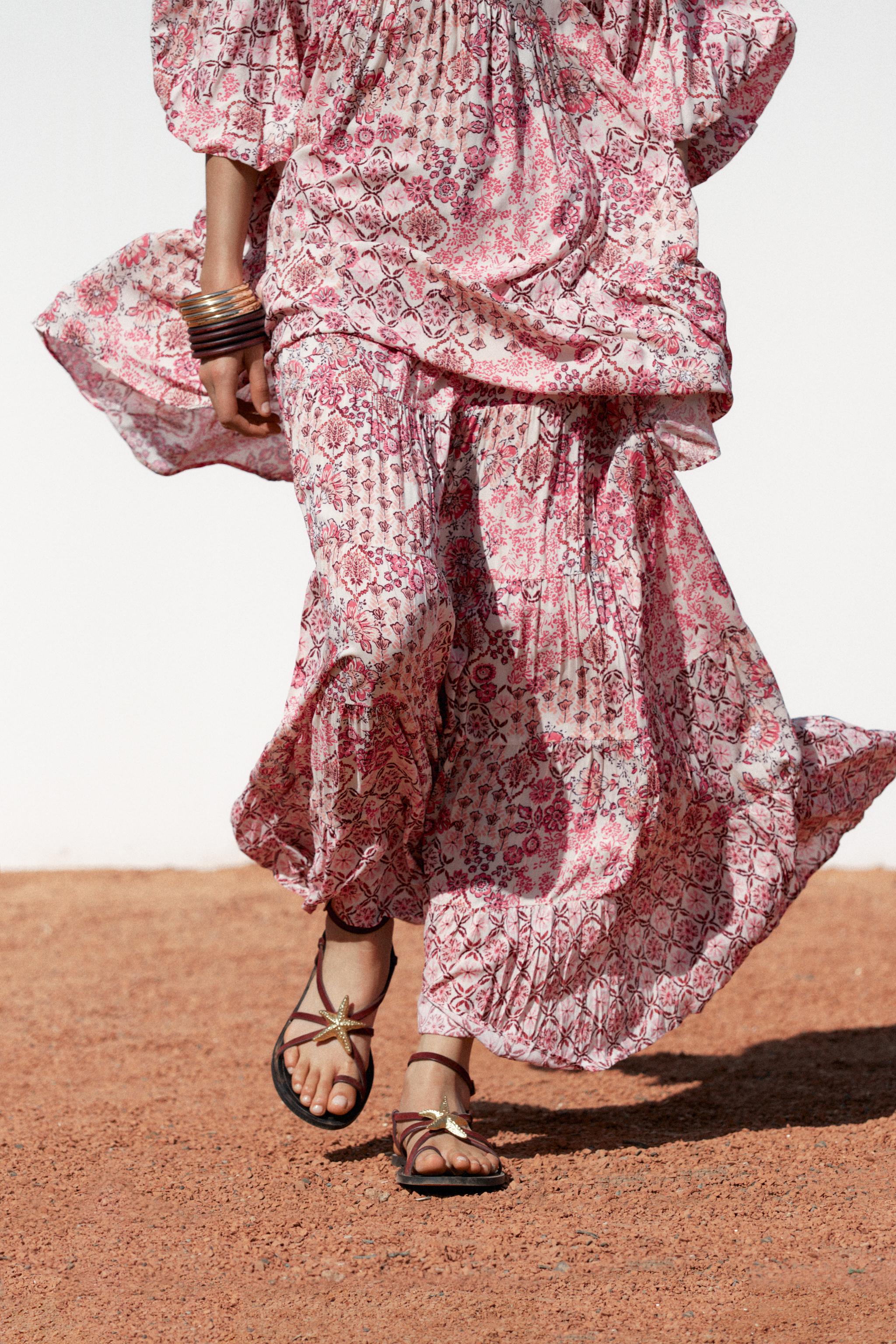 phk☆ FALDA MIDI EFECTO CRINKLE ZW COLLECTION - Amarillo claro | ZARA Chile