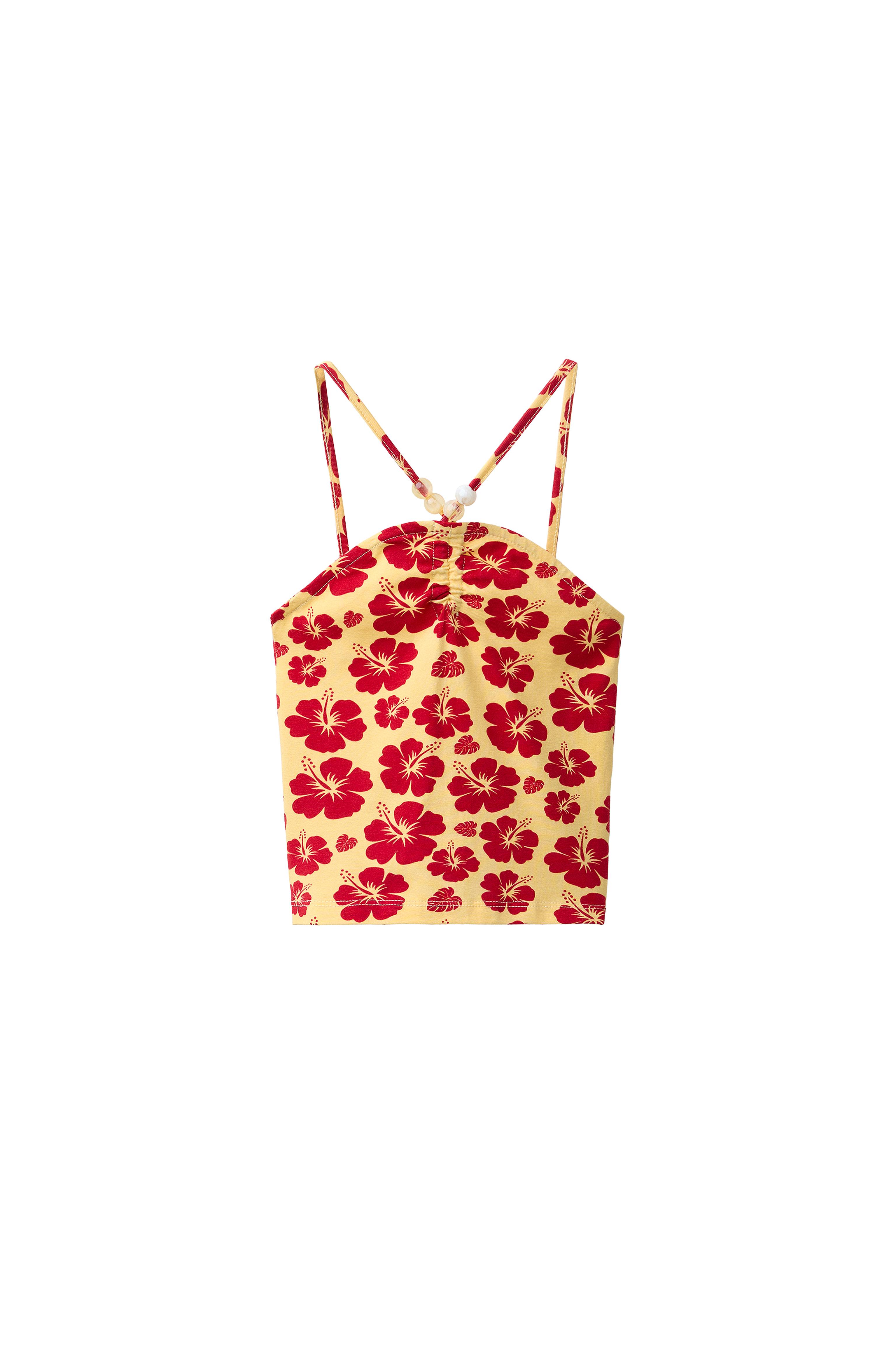 フラワープリントトップス - 生成り | ZARA Japan / 日本