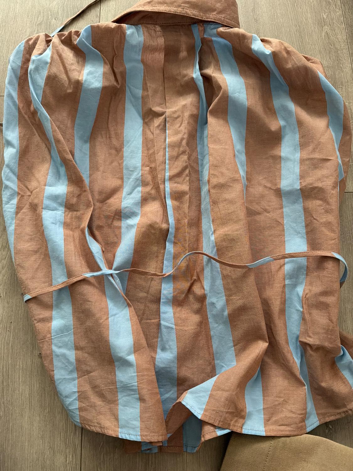 STRIPED SHIRT WITH DRAWSTRINGS - Image 3