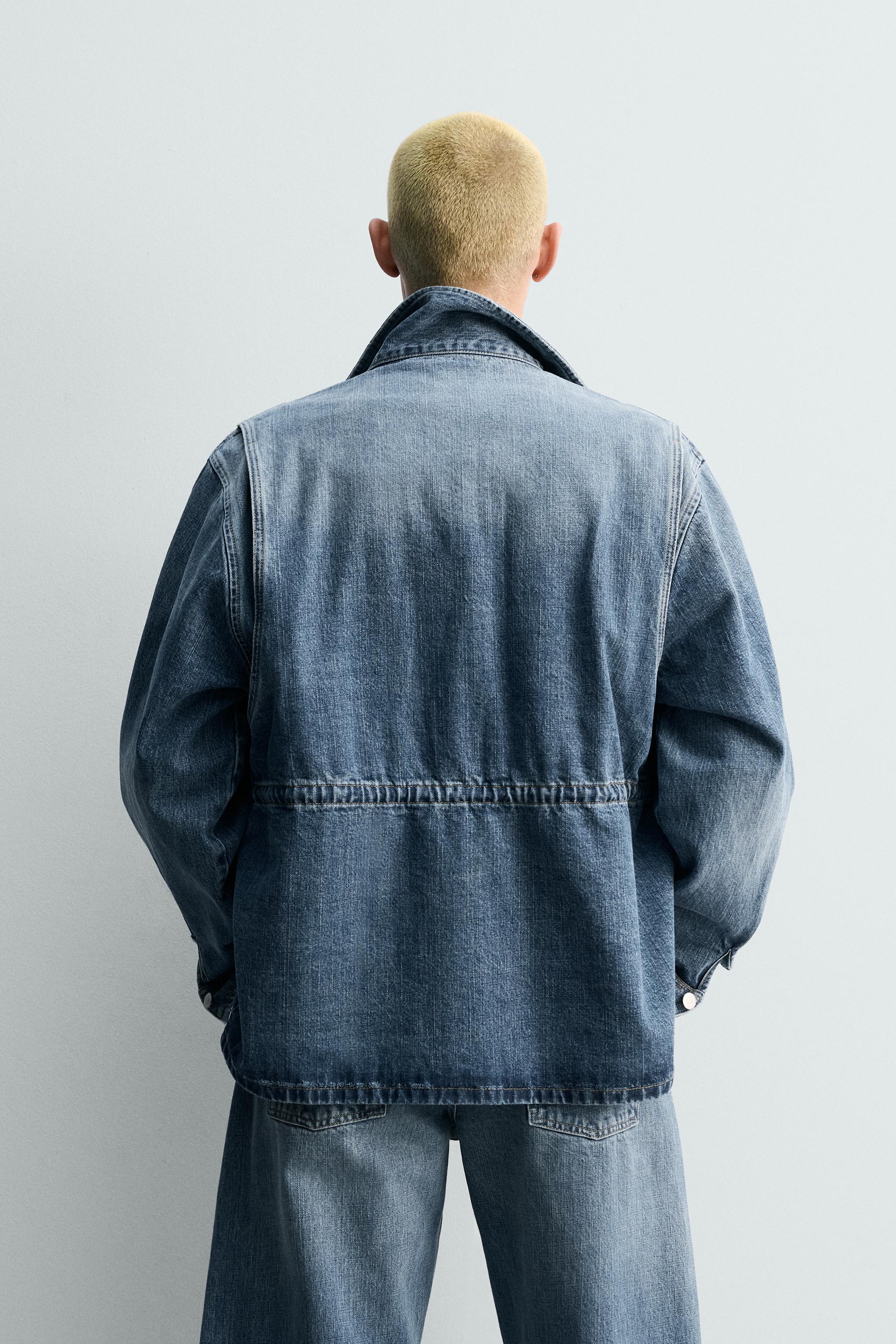 PARKA EN DENIM À POCHES UTILITY