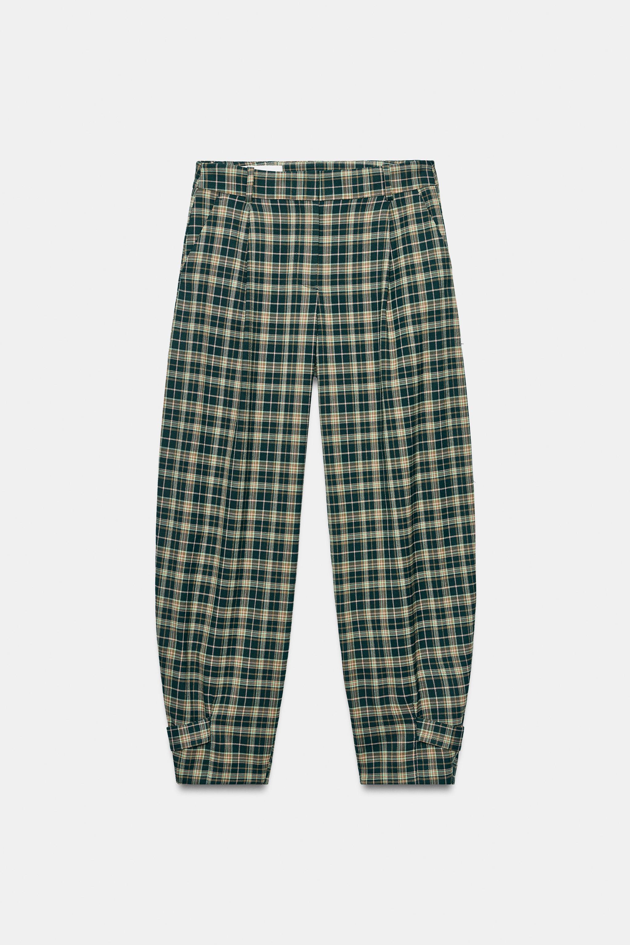 PANTALON À CARREAUX BAS PATTES
