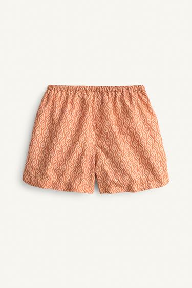 BERMUDA BAÑO ESTAMPADO GEOMÉTRICO LIMITED EDITION - Melocotón de Zara