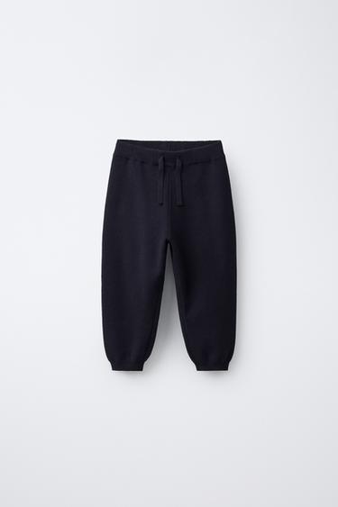 KNIT JOGGERS - Navy blue by Zara - Image 0
