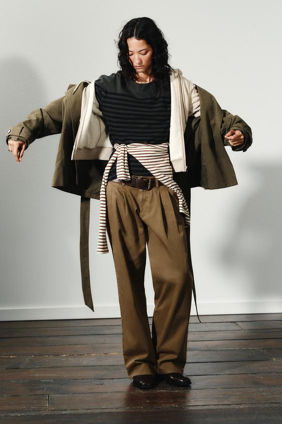 LOW-RISE CHINO PANTS