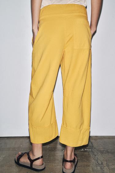 LIMITED EDITION CARGO TROUSERS - Mustard by Zara - Image 3