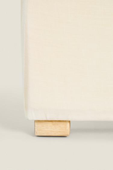 TÊTE DE LIT ARRONDIE AVEC HOUSSE EN LIN - Blanc de Zara - Image 5