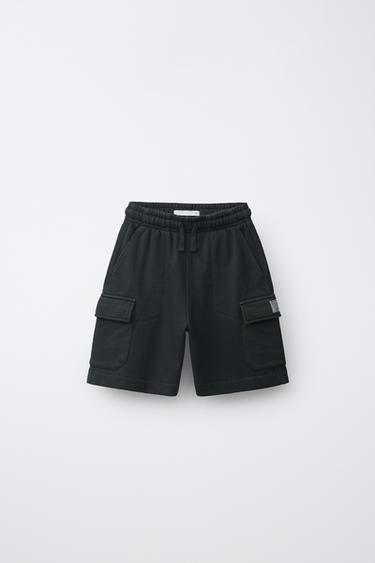 PLUSH CARGO BERMUDA SHORTS - Charcoal by Zara